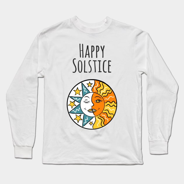 Happy Winter Or Summer Solstice Long Sleeve T-Shirt by faiiryliite